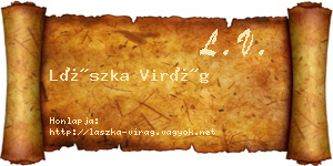 Lászka Virág névjegykártya