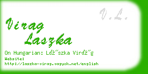 virag laszka business card